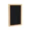 Ghent Enclosed Bulletin Board, 1 Door, Rcycl, Oak Frame, 3 ft H x 30 in W, Black PW13630TR-BK - alternate 1